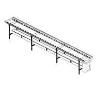 Dinex DXIESR20 Tray Make-Up Conveyor with PVC Rollers, 20-Foot Section
