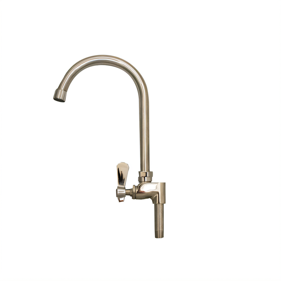 Product image #1 for BK Resources Evolution Series Add-On Gooseneck Faucet Spout, 6-Inch, Stainless Steel