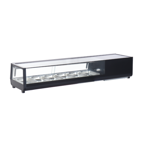 Product image #1 for Omcan USA 60-Inch Countertop Refrigerated Sushi Display Case, 62 Liter, 6-Pan