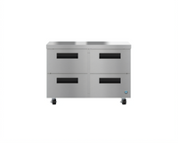 Hoshizaki Steelheart UR48B-LPD4 48-Inch Low Profile Two-Section Undercounter Four-Drawer Refrigerator, 12 Cu. Ft.