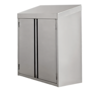 48-Inch Wall-Mounted Stainless Steel Storage Cabinet with 2 Hinged Doors