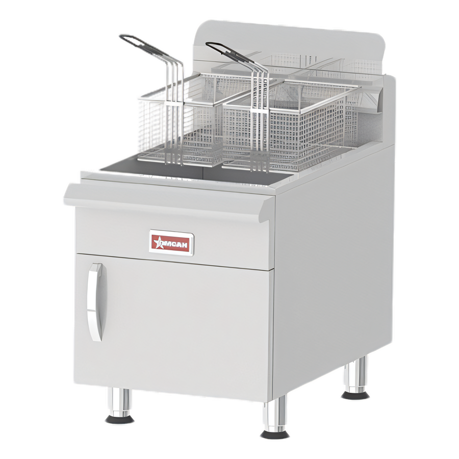 Product image #1 for Countertop Natural Gas Fryer, 30 lb Capacity, Stainless Steel, 2-Basket