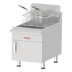 Thumbnail image #1 for Countertop Natural Gas Fryer, 30 lb Capacity, Stainless Steel, 2-Basket