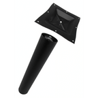 Thumbnail image #1 for Omcan 48256 Bar-Height Metal Table Column, 4" Diameter x 40"H, Square Spider Top, Black