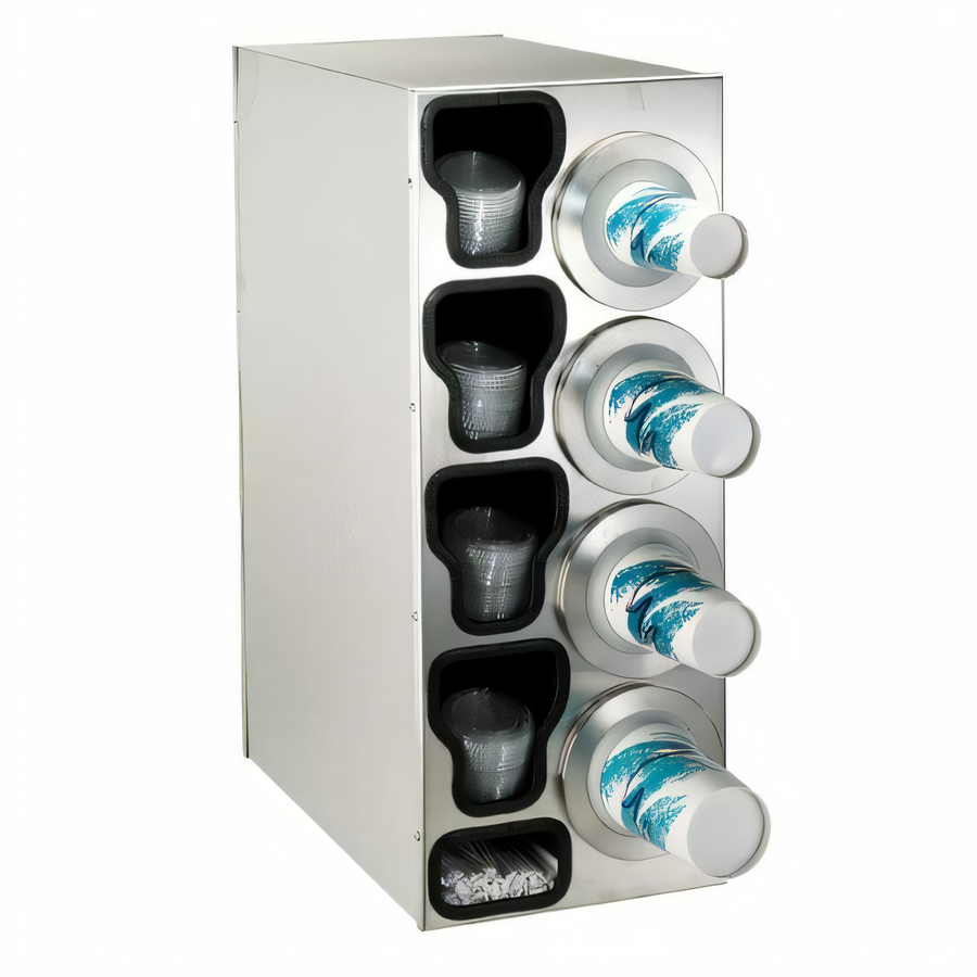 Product image #1 for Adjustable Stainless Steel Cup Dispensing Cabinet for 8 oz. to 44 oz. Cups