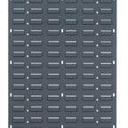 Thumbnail image #1 for Quantum QLP-1861 Wall-Mounted Louvered Panel Starter Unit, 18 x 61 Inches, Gray Enamel-Coated Steel