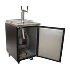 Thumbnail image #1 for BK Resources DBC-11-24 24-Inch Single-Door Kegerator Beer Dispenser, 1-Keg Capacity, Double Head Tap, Electronic Control
