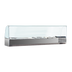 Thumbnail image #1 for Marra Forni GAC225 Refrigerated Countertop Condiment Rail with Glass Sneeze Guard, 88-Inch Wide, 10 x 1/3 Pan Capacity