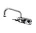 Thumbnail image #1 for T&S Extra Heavy Duty Splash-Mounted Commercial Faucet with 8-Inch Swing Spout and 8-Inch Centers