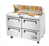 Thumbnail image #1 for Migali Competitor Series 67-Inch 4-Drawer Pizza Prep Table with Self-Contained Side-Mount Refrigeration