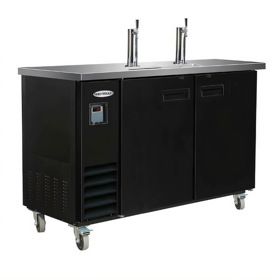Product image #1 for Serv-Ware DD49-2-HC Two-Tower Commercial Beer Dispenser Cooler, 49.1-Inch Wide, 2 Faucets