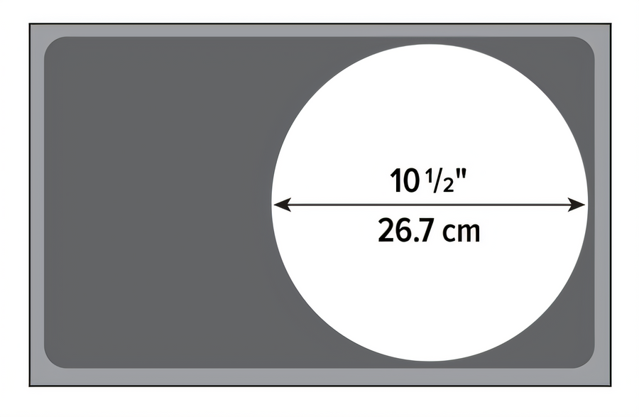 Product image #1 for Vollrath Offset Single-Opening Round Cutout Stainless Steel Food Bar Adapter Plate