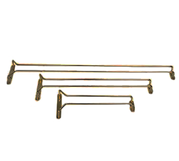 Product image #1 for 10-Inch Brass Plated Wire Glass Hanger for Undershelf Storage, 2-Pack