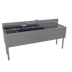 Thumbnail image #1 for Glastender FSA-72L-S 72-Inch Four-Compartment Stainless Steel Underbar Sink Unit with Right Drainboard