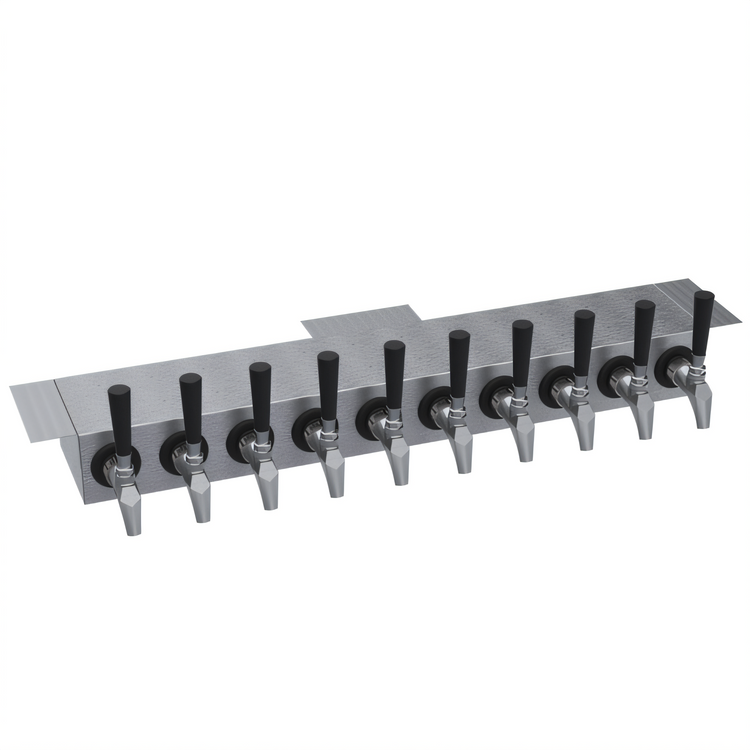Product image #1 for Krowne 30-Inch Undercounter 10-Faucet Glycol-Cooled Beer Tower, Brushed Stainless Steel