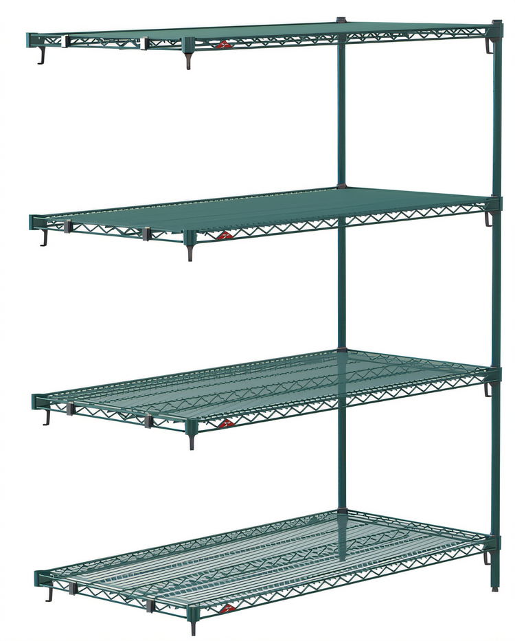 Product image #1 for Metro Super Erecta Super Adjustable Add-On Wire Shelving Unit, 48W x 24D x 63H, 4 Shelves