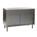 Thumbnail image #1 for Eagle Group Spec-Master US3OB 48-Inch Stainless Steel Beverage Urn Stand with Enclosed Base, Open Shelf and Drain Trough