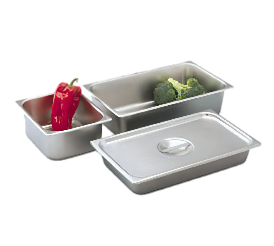 Product image #1 for 1/2 Size Solid Stainless Steel Deli Pan, 4-Inch Deep, 4 Quart