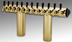Thumbnail image #1 for Perlick Winged Tee Countertop Glycol-Cooled 4-Faucet Draft Tower, Tarnish-Free Brass