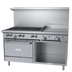 Thumbnail image #1 for Garland G Starfire Pro 60-Inch Gas Restaurant Range with 6 Open Burners, 24-Inch Griddle, Convection Oven, and Storage Base