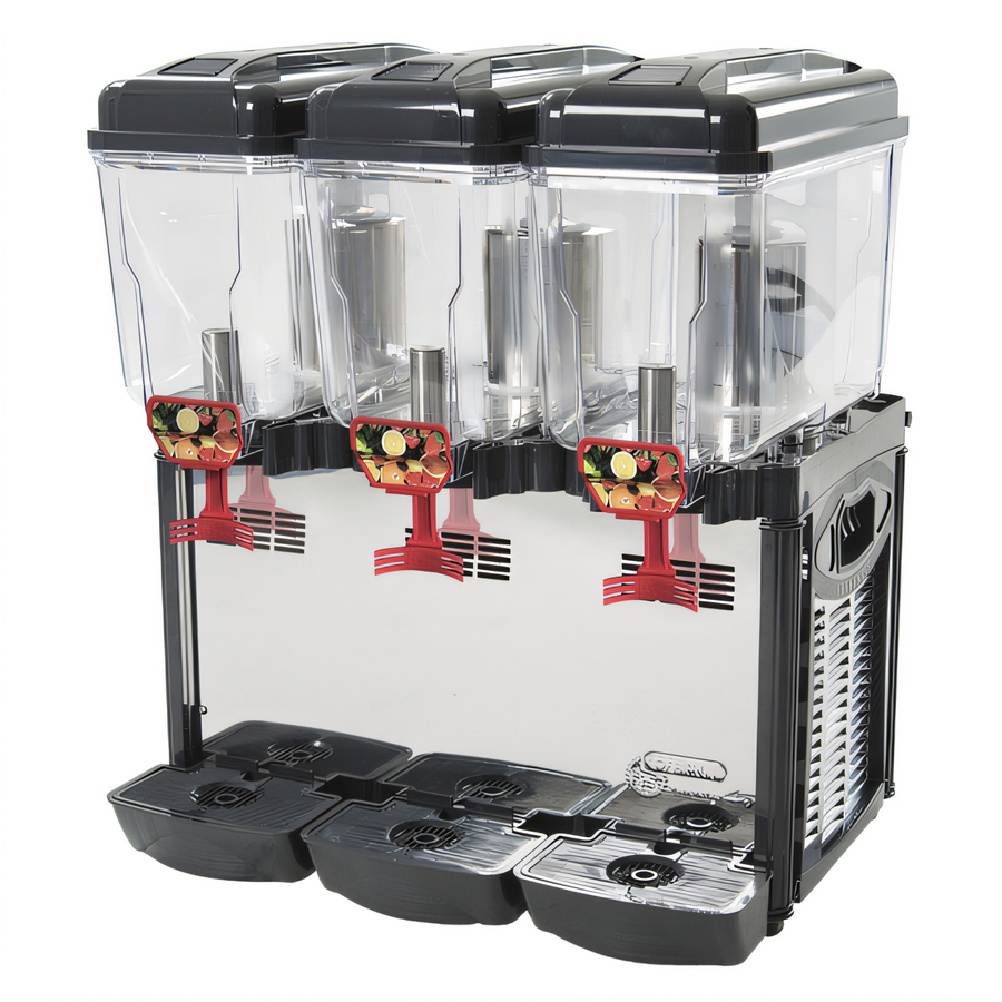 Product image #1 for Cofrimell CD3J110 Triple-Bowl Juice Dispenser with 3-Gallon Removable Polycarbonate Bowls