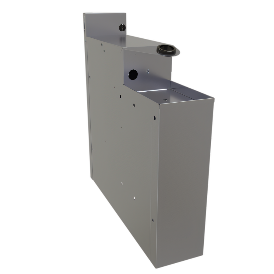 Product image #1 for Glastender Extra Deep Stainless Steel Underbar Soda Gun Holder with Integral Drip Pan, 6W x 24D x 25H