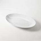 Thumbnail image #2 for American Metalcraft NPW18 White Oval Melamine Serving Platter, 18 x 12 Inches Case of 8