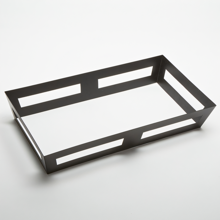 Product image #1 for American Metalcraft Full-Size Rectangular Black 202 Stainless Steel Griddle Stand, 26-1/4 x 14 x 4-1/2 Inch