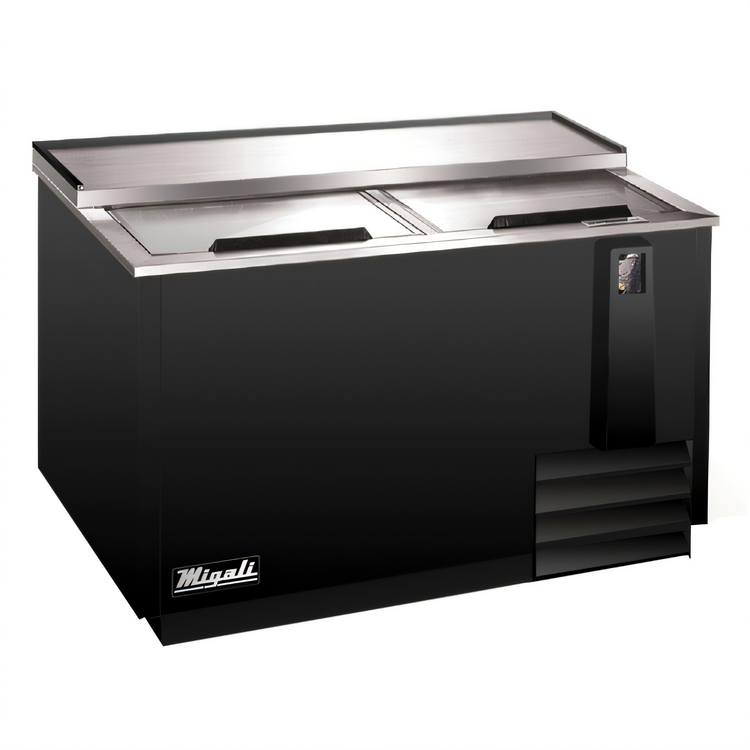 Product image #1 for Migali Competitor Series 50-Inch Bottle Cooler with Sliding Lids, 13 Cu. Ft., Side-Mount Refrigeration
