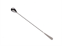 Barfly Diamond Lattice Japanese Style Bar Spoon, 13-3/16 Inch, Gun Metal Black Finish
