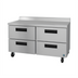 Thumbnail image #1 for Hoshizaki Steelheart WF48B-D4 48-Inch Two-Section Worktop Freezer with 4 Stainless Steel Drawers