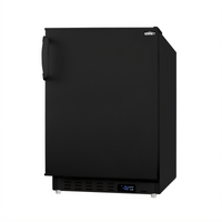 Summit Commercial 2.68 Cu. Ft. Reach-In Undercounter All-Freezer with Reversible Solid Door, Black Exterior