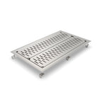 Thumbnail image #1 for John Boos UBDP-1830-X 30 x 18 Inch Drop-In Stainless Steel Drip Pan with Removable Perforated Insert and 1/4 MPT Drain