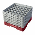 Thumbnail image #2 for Cambro Camrack Full Size 36-Compartment Glass Rack with 6 Soft Gray Extenders, Cranberry
