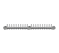 Metropolis 20-Faucet Wall-Mount Glycol-Cooled Draft Beer Tower, Polished Stainless Steel