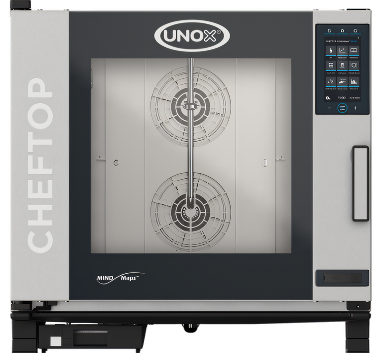 Product image #1 for UNOX ChefTop MIND.Maps Plus 6-Tray 18" x 26" Electric Countertop Combi Oven/Steam Oven, Right-Hand Door