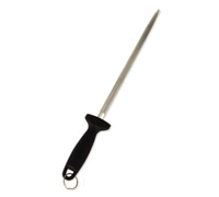Crestware 12-Inch Regular Sharpening Steel with Round Polypropylene Handle
