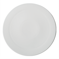 Winco 14 Inch White Round Flat Porcelain Pizza Plate