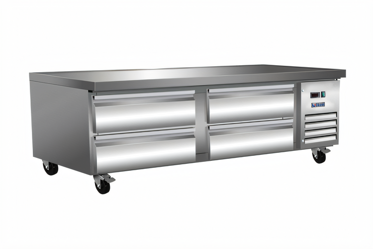 Product image #1 for IKON Refrigeration 74-Inch 4-Drawer Chef Base Refrigerator, 10.8 Cu. Ft.