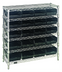 Thumbnail image #1 for Quantum Conductive Wire Shelving System with 20 Bins and 6 Shelves, 36W x 12D x 36H, Chrome Plated
