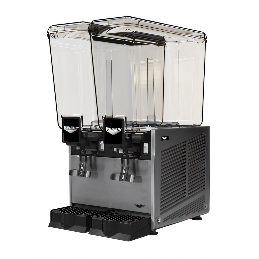 Product image #1 for Vollrath 2-Bowl Pre-Mix Refrigerated Beverage Dispenser, Fountain Spray, 5.28-Gallon Bowls
