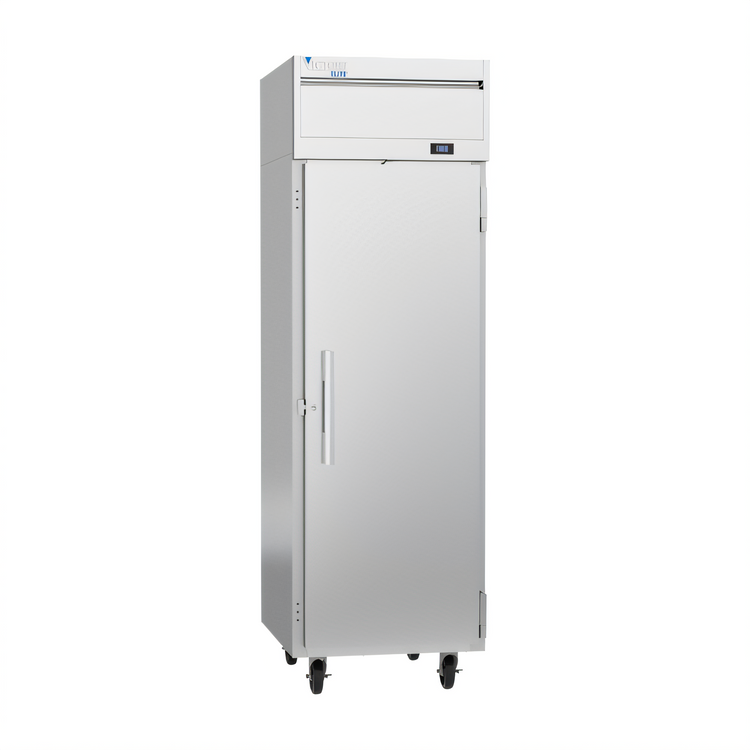 Product image #1 for Victory Elite V-Core 1-Section Top-Mount Reach-In Freezer, 26-Inch Wide, 21.66 Cu. Ft., Right-Hand Hinged Solid Door, Self-Contained