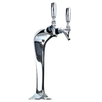 Thumbnail image #1 for Micro Matic USA Cobra MM1092K 1-Column Countertop Glycol-Cooled Stainless Steel Draft Beer Tower with 2 Faucets