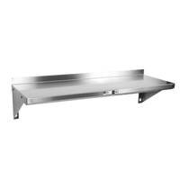 John Boos Stallion 8-Foot Wall-Mounted Stainless Steel Shelf with 1-1/2