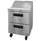 Thumbnail image #1 for Hoshizaki Steelheart SR27B-8D2 27-Inch One-Section Sandwich Top Refrigerator, 2 Drawers, 8-Pan Top, Stainless Steel