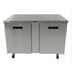 Thumbnail image #1 for Randell 48 Inch Two-Section Worktop Freezer with Doors, Stainless Steel, Rear-Mounted Self-Contained R290, 1/2 HP