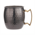 Thumbnail image #1 for American Metalcraft 16 oz Moscow Mule Mug with Brass Handle, Stainless Steel, Black Hammered Finish