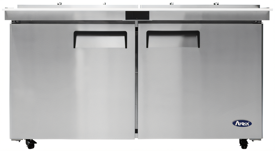 Product image #1 for Atosa Two-Section Mega Top Sandwich/Salad Prep Table Refrigerator, 24-Pan, 60-1/5-Inch Wide