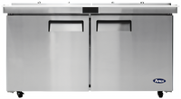 Atosa Two-Section Mega Top Sandwich/Salad Prep Table Refrigerator, 24-Pan, 60-1/5-Inch Wide