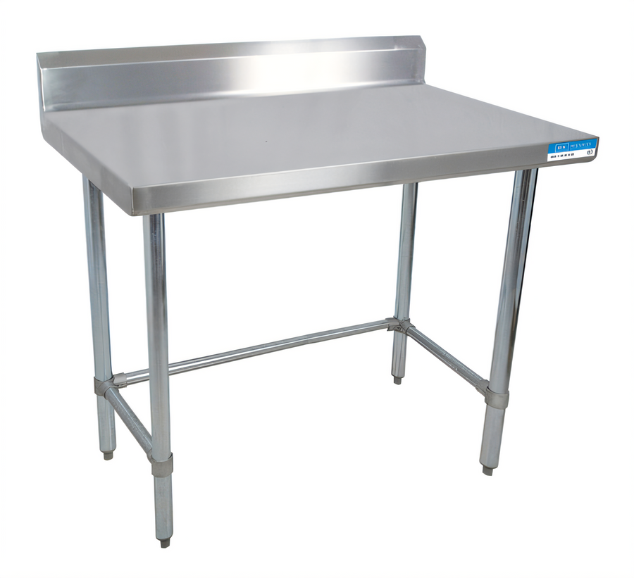 Product image #1 for BK Resources 60-Inch x 30-Inch 304 Stainless Steel Work Table with 5-Inch Riser and Open Base